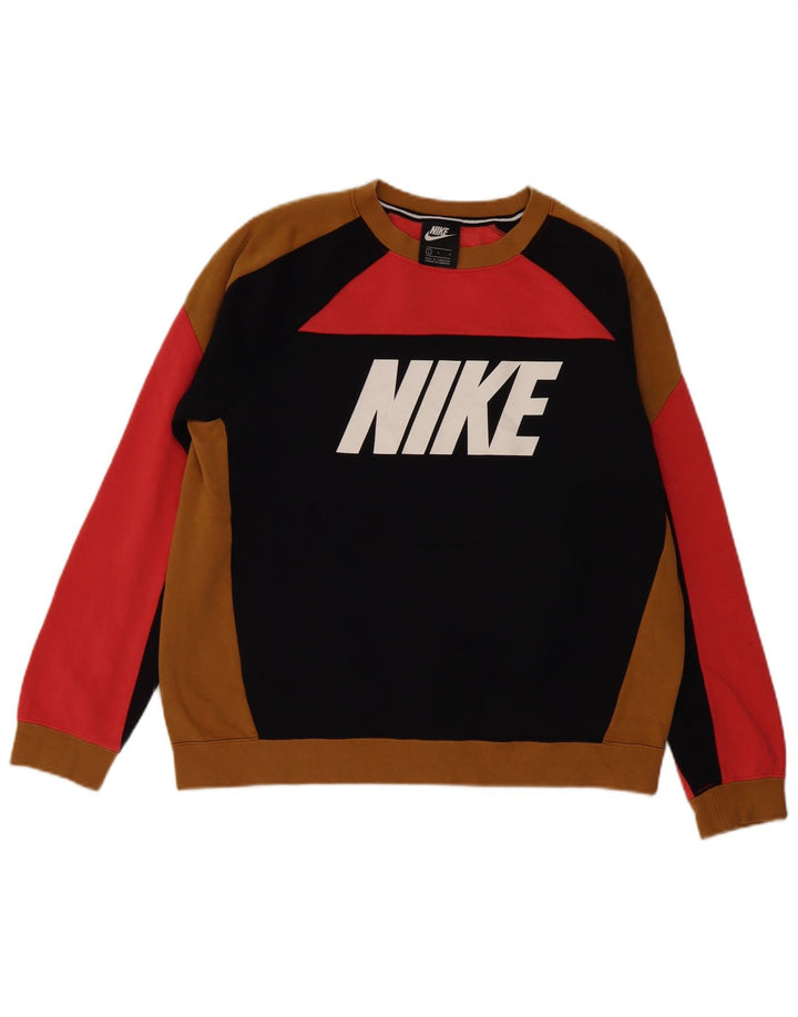 Ανδρικό γραφικό φούτερ Nike Jumper Μεγάλο πολύχρωμο βαμβακερό χρώμα