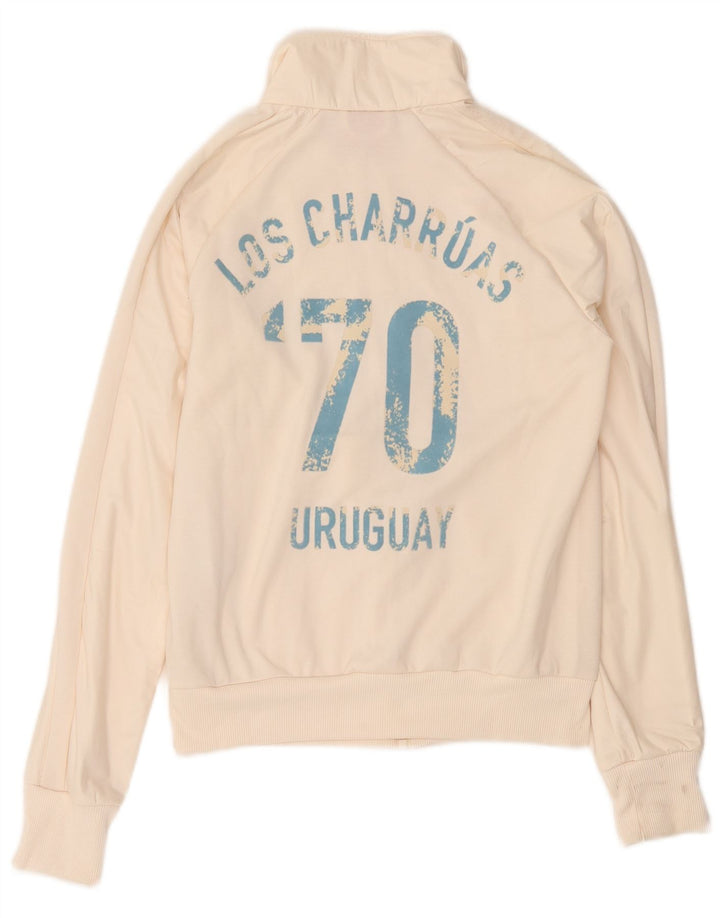 Γυναικεία αθλητική φόρμα γραφικών Puma Top Jacket UK 6 XS Λευκός Πολυεστέρας