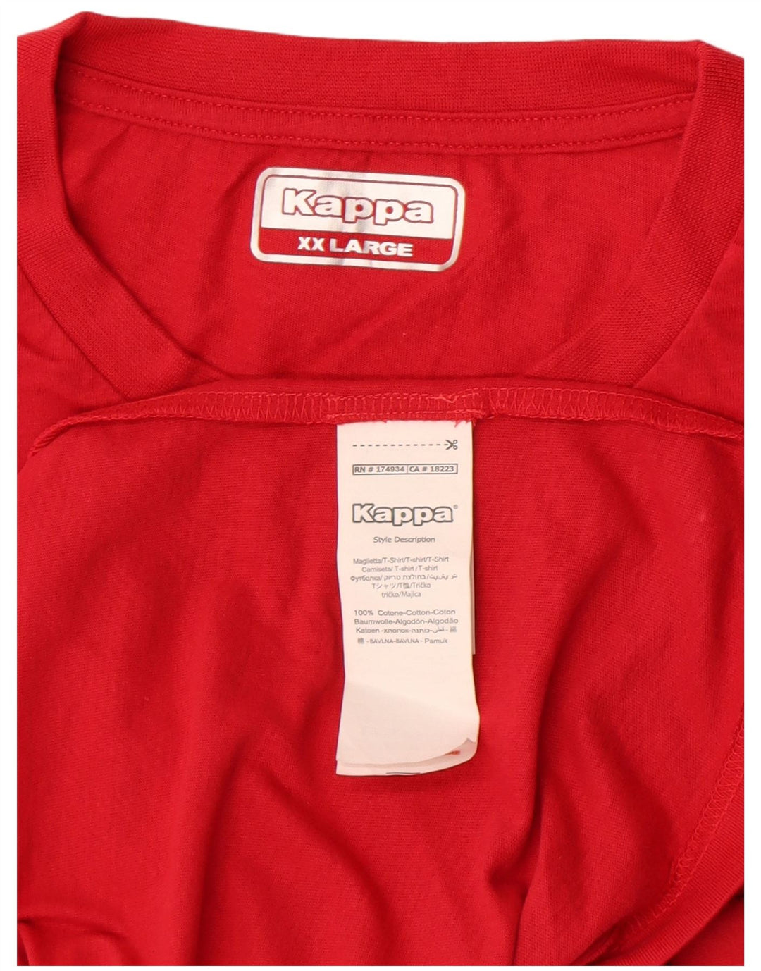 Ανδρικό T-Shirt Kappa Top 2XL Red Cotton