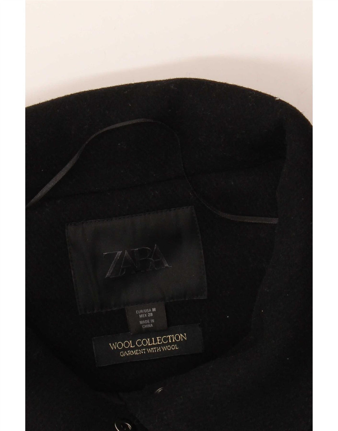 Zara Γυναικείο Bomber Oversized Windbreaker Jacket UK 14 Medium Black Wool