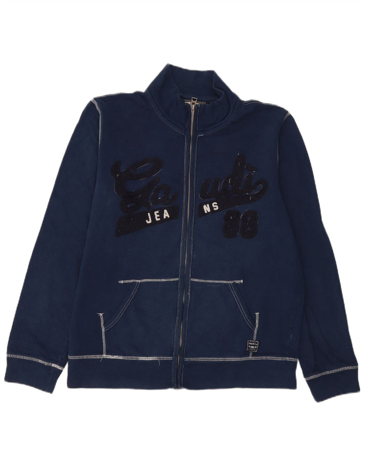 GAUDI Γυναικεία αθλητική φόρμα γραφικών Top Jacket UK 20 2XL Navy Blue