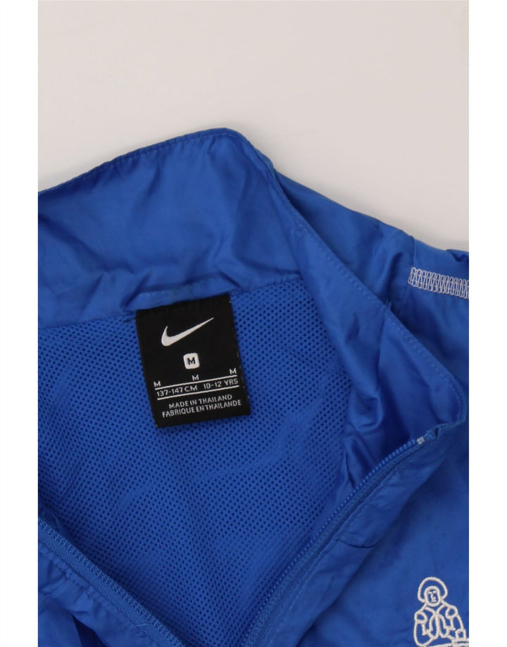 NIKE Boys Graphic Tracksuit Top Jacket 10-11 Years Medium  Blue Polyester Vintage Nike and Second-Hand Nike from Messina Hembry 