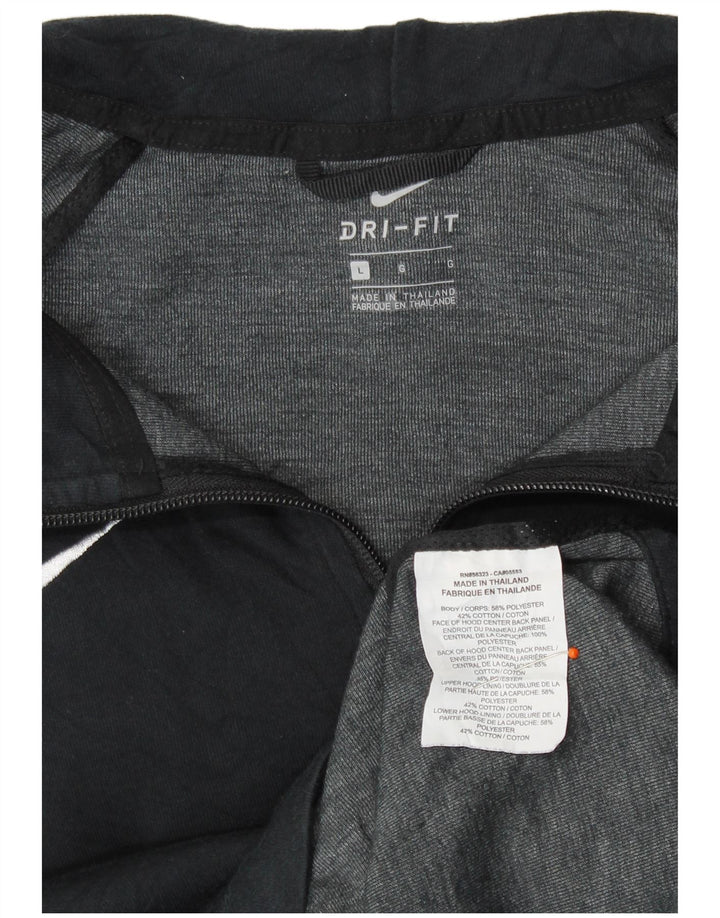 Γυναικείο πουλόβερ Nike με φερμουάρ UK 16, μαύρο πολυεστέρα