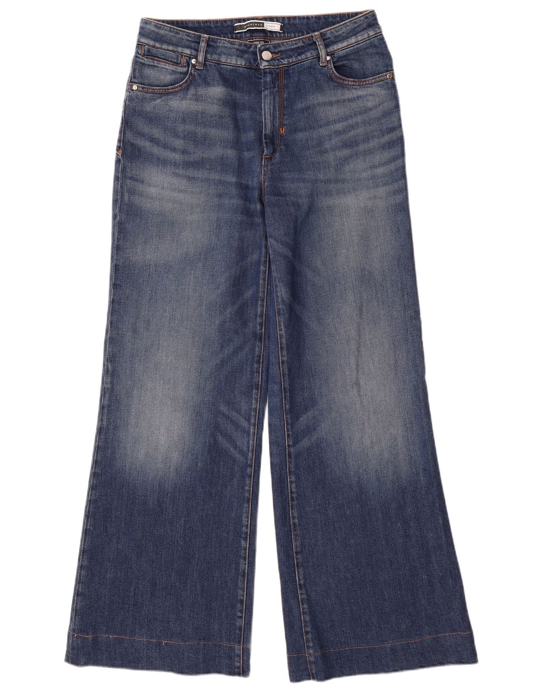 SPORTMAX Γυναικείο W28 L30 Μπλε Βαμβακερό