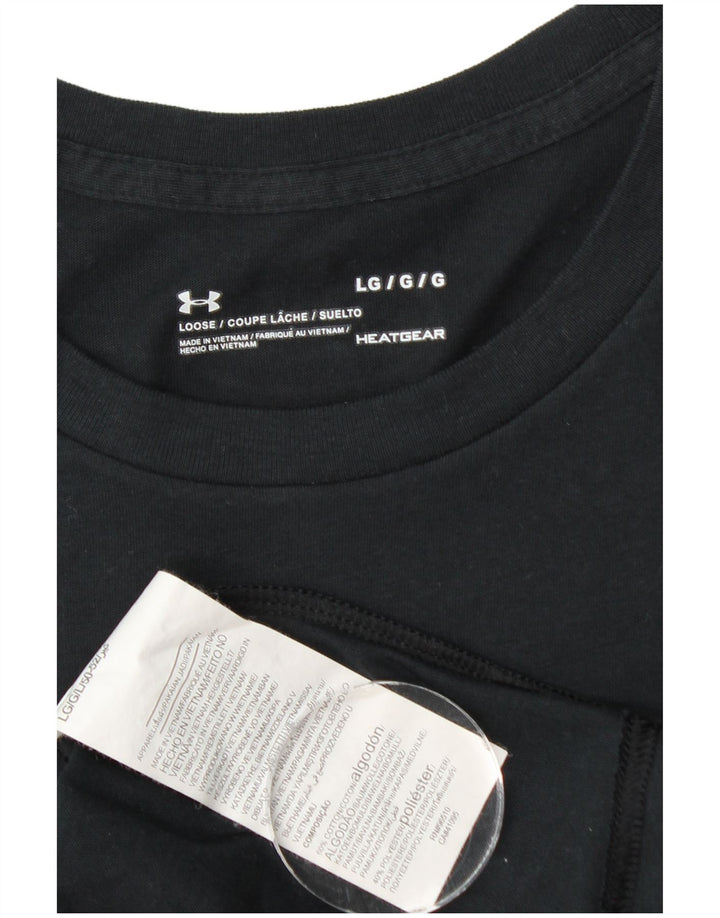 Ανδρικό μπλουζάκι UNDER Armour Heat Gear Top μεγάλο μαύρο βαμβακερό