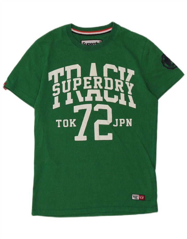 Ανδρικό γραφικό T-Shirt Superdry Top Μεσαίο πράσινο βαμβακερό