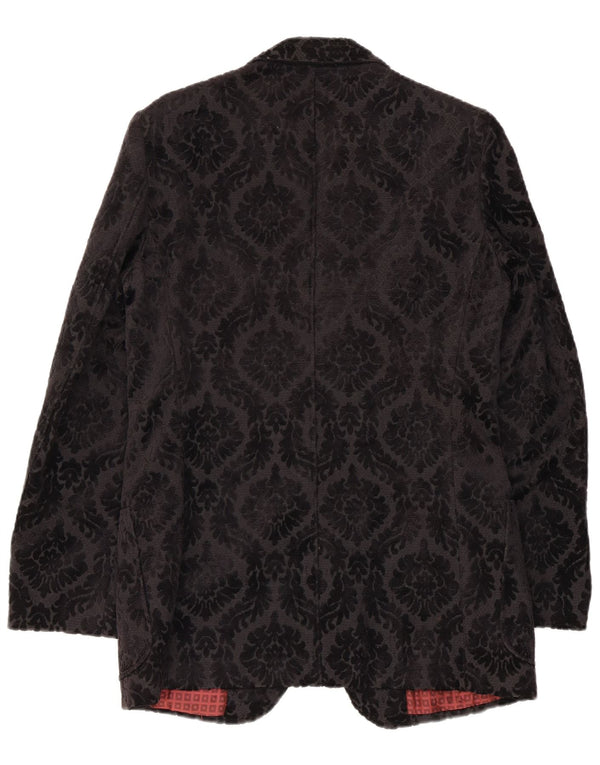 Vintage Ανδρικό τζάκετ Blazer UK 36 Small Black Floral