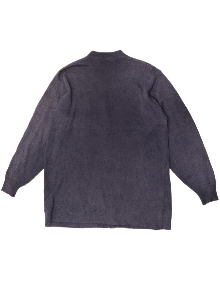 Marks & Spencer Γυναικεία ζακέτα πουλόβερ EU 38/40 Medium Navy Blue Wool