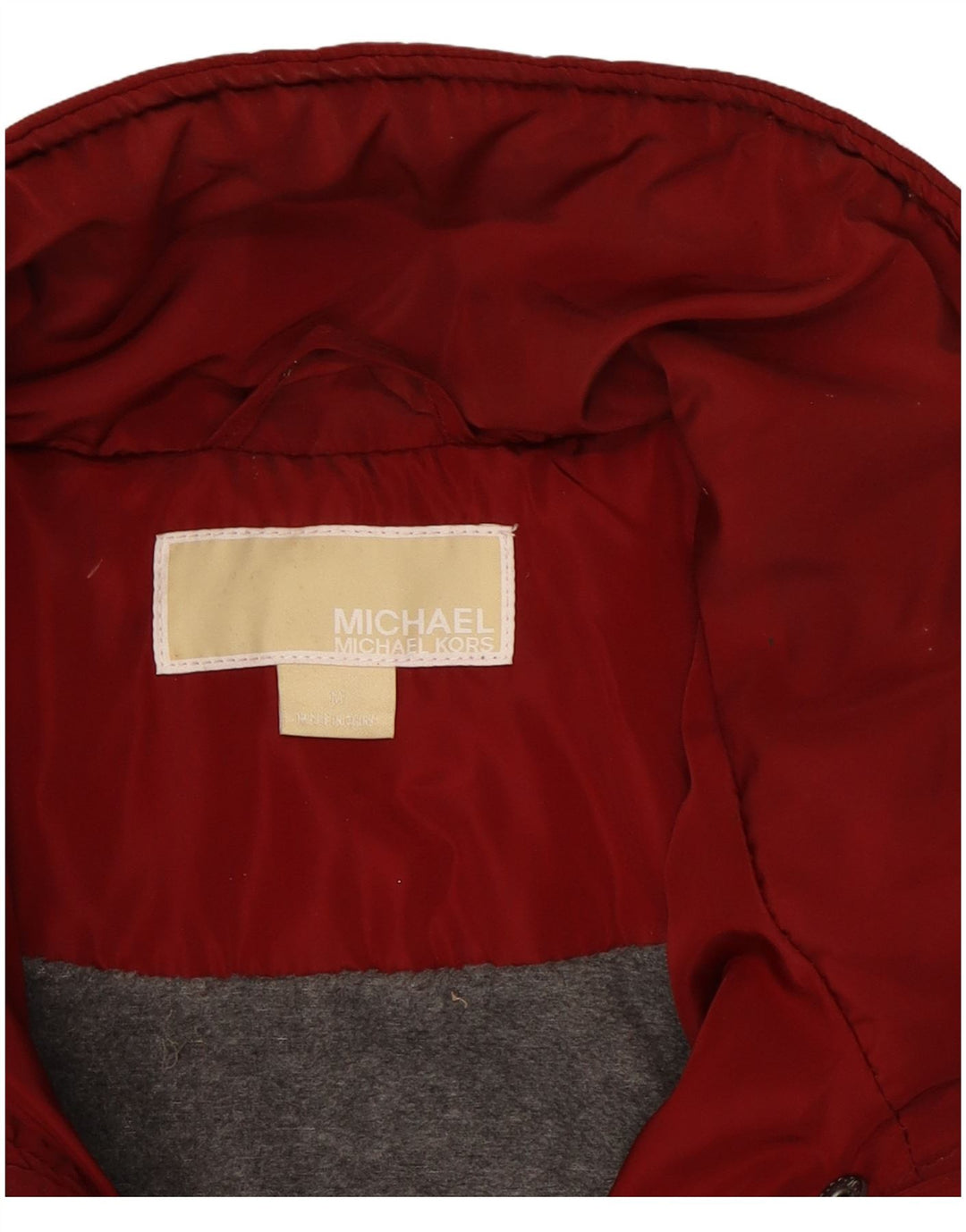 MICHAEL KORS Γυναικείο Military Quilted Jacket UK 14 Medium Red
