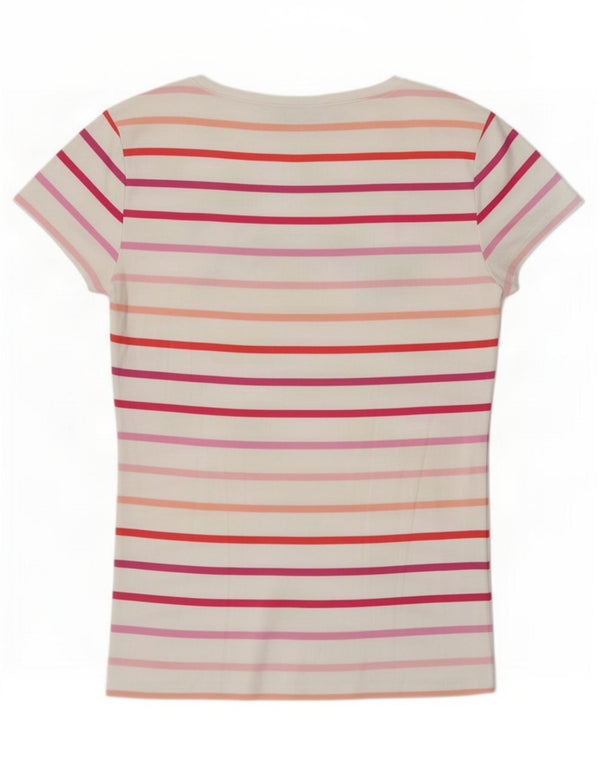 Γυναικείο γραφικό μπλουζάκι Tommy Hilfiger Top UK 14 μεσαίο λευκό βαμβακερό ριγέ