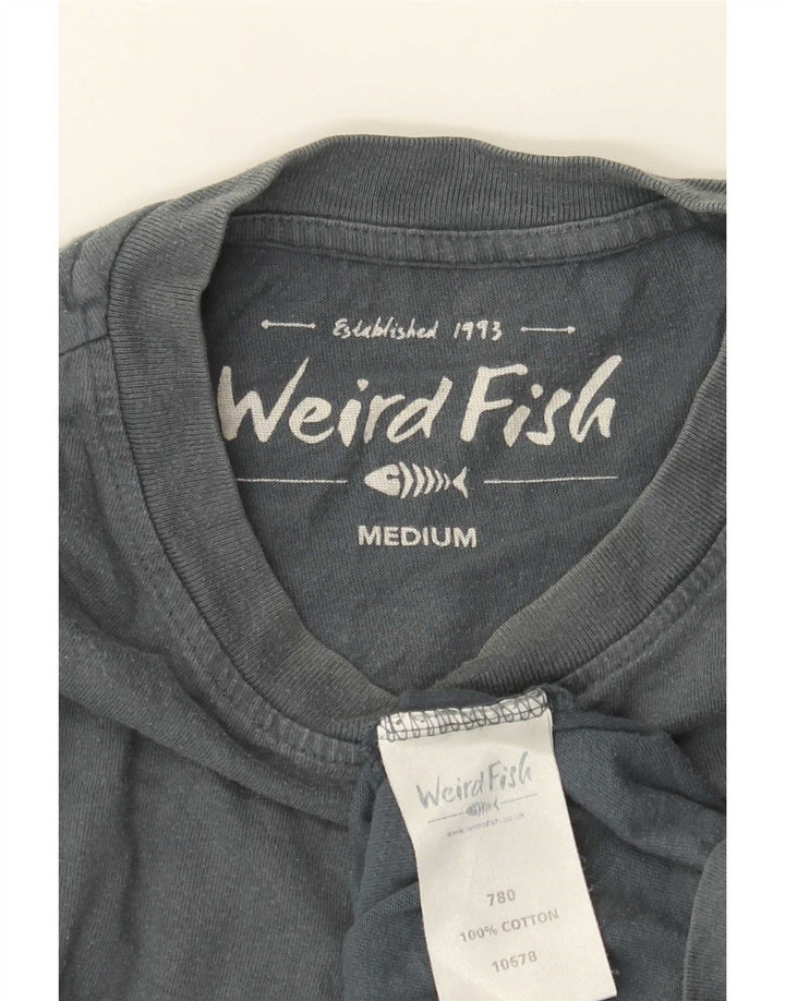 Μπλουζάκι Weird Fish Graphic T-Shirt Top Medium Grey Cotton