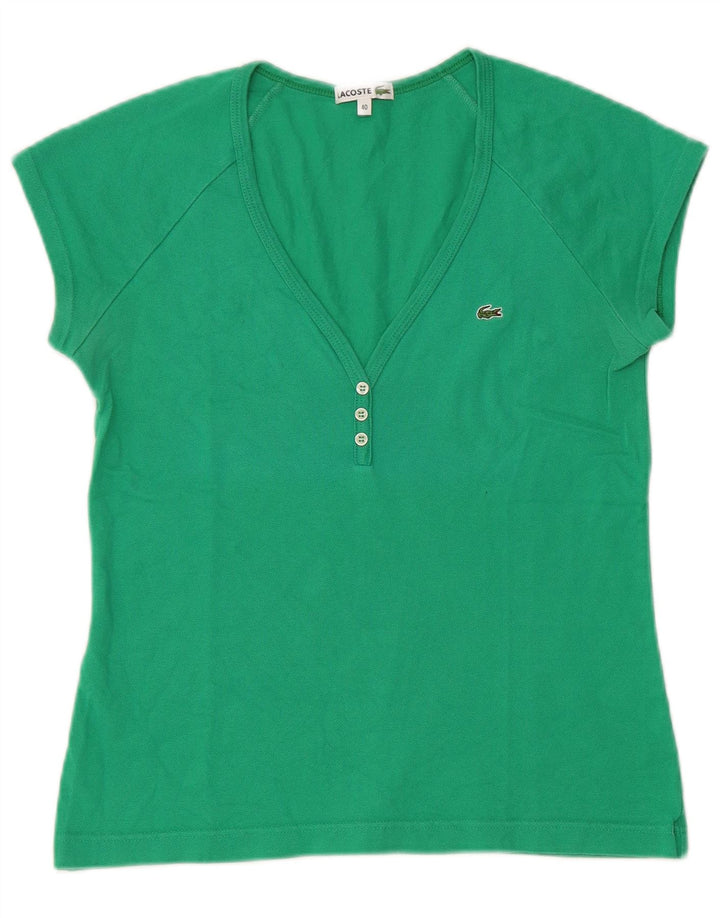 Γυναικείο T-Shirt Lacoste Top Size 40 Μεσαίο πράσινο βαμβακερό