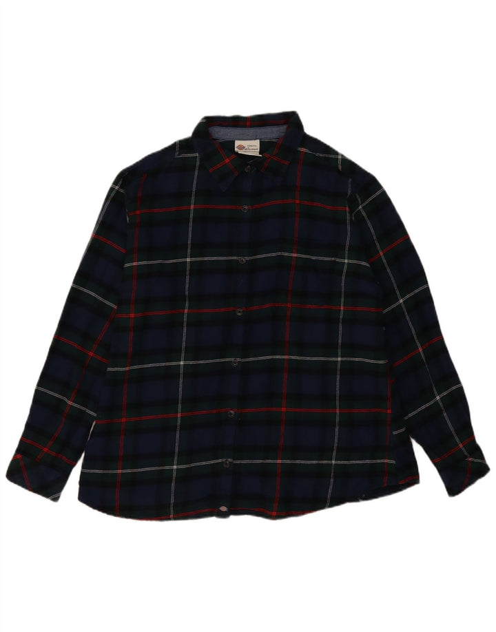 DICKIES Γυναικείο φανελένιο πουκάμισο UK 18 XL Navy Blue Check