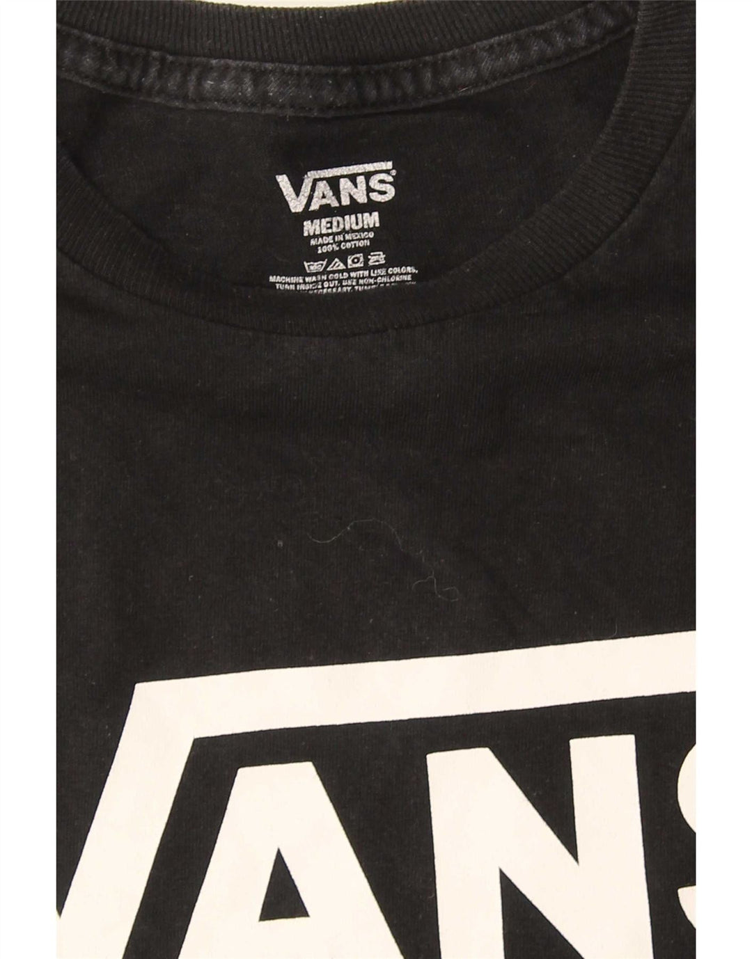 Ανδρικό γραφικό T-Shirt Vans Top Μεσαίο μαύρο βαμβακερό