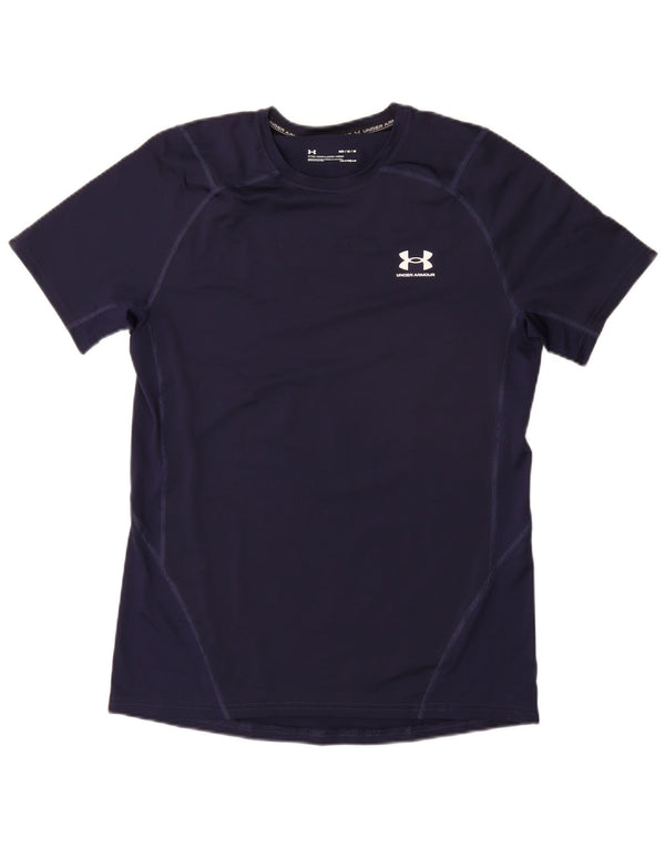 Ανδρικό μπλουζάκι UNDER Armor Heat Gear Top Medium Navy Blue Synthetic