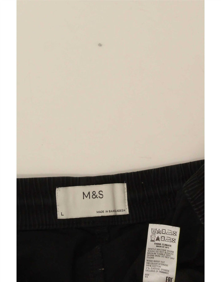 Marks & Spencer Ανδρικό σορτς Chino μεγάλο W34 μαύρο βαμβακερό
