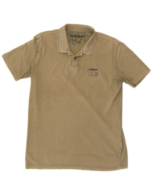 Ανδρικό πουκάμισο πόλο Napapijri Μεσαίο πράσινο