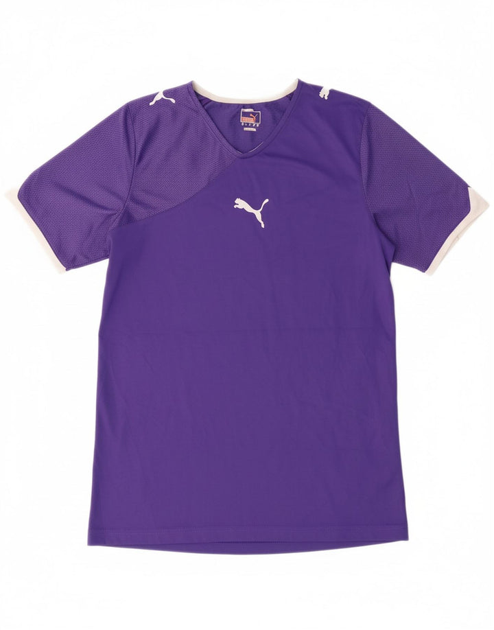 PUMA Mens Graphic T-Shirt Top Small Purple Polyester Vintage Puma and Second-Hand Puma from Messina Hembry 