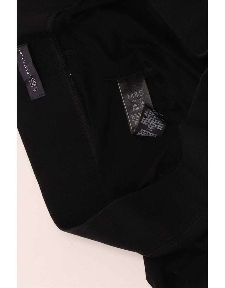 Marks & Spencer Γυναικεία κολάν Capri UK 16 Large Black Cotton