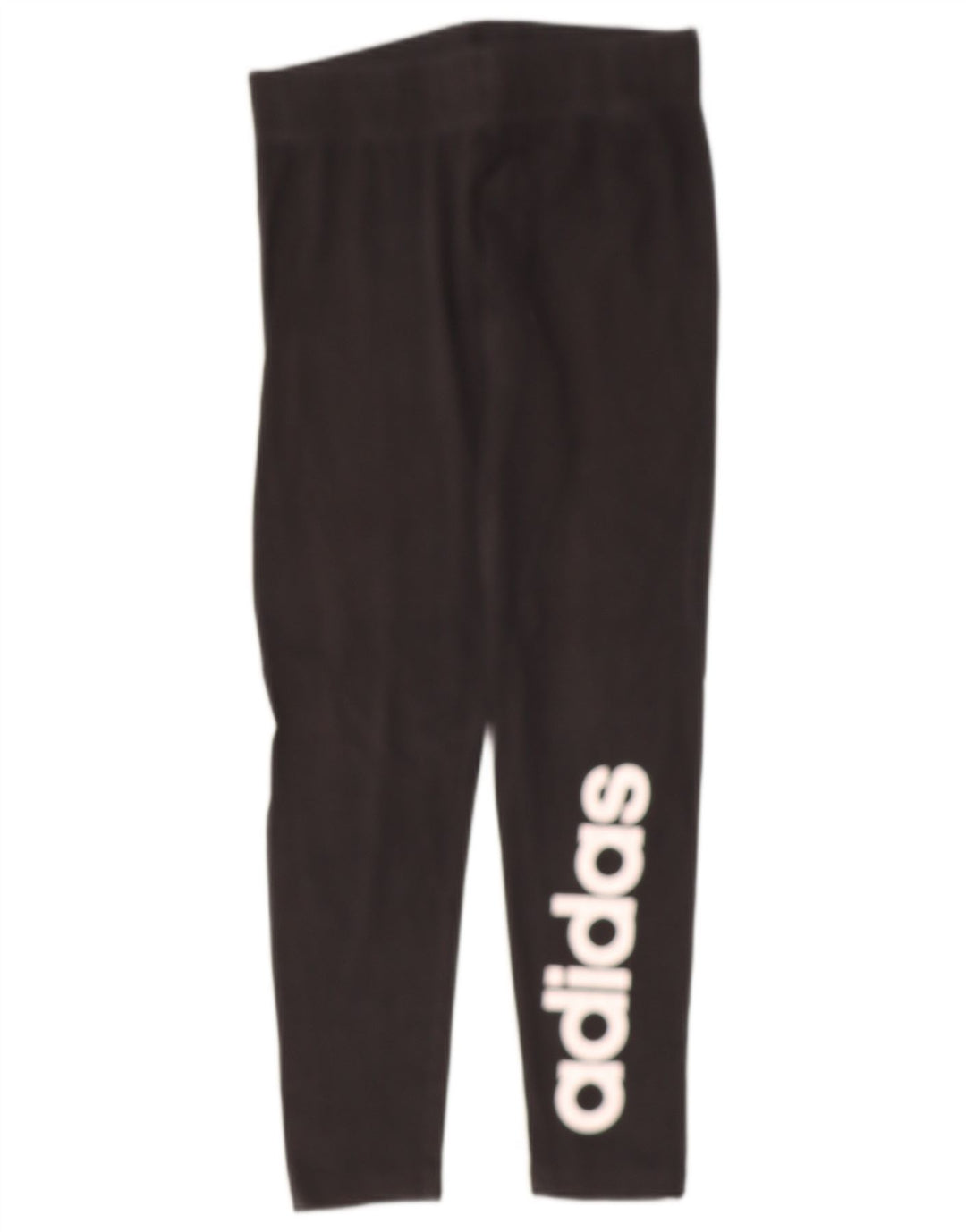 ADIDAS Womens Graphic Leggings UK 12 Medium Black Cotton