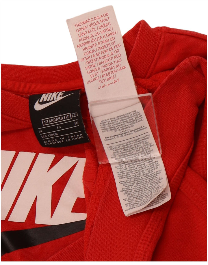 Γραφικό φούτερ NIKE Boys Jumper 13-14 ετών XL Κόκκινο βαμβακερό