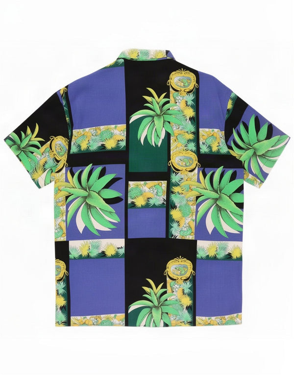 Vintage Womens Hawaiian Shirt Blouse UK 18 XL Multicoloured Floral
