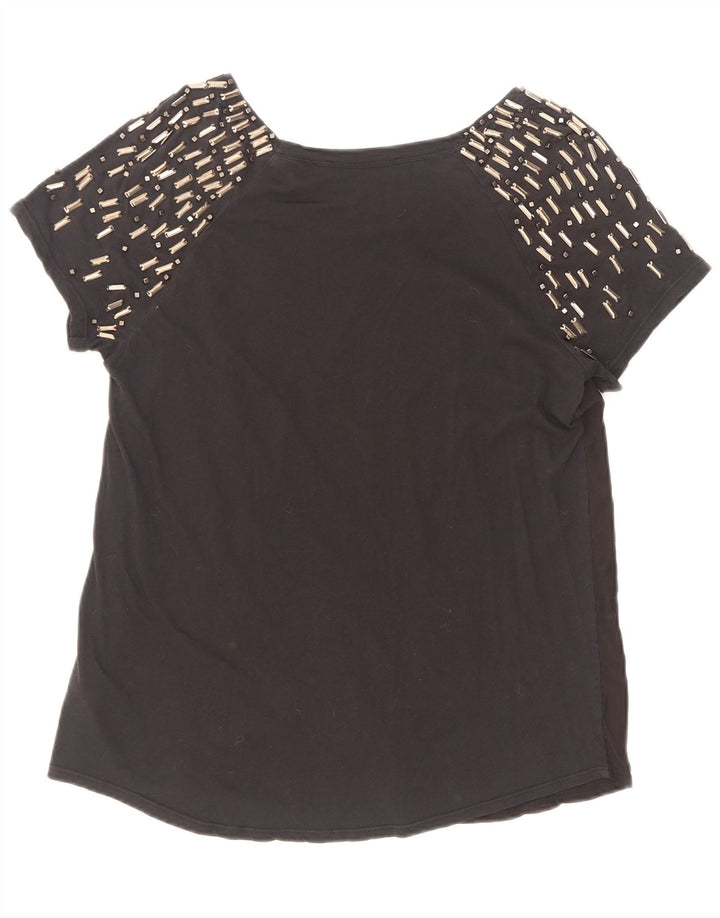 Max Mara Γυναικείο T-Shirt Weekend Top UK 12 μεσαίο μαύρο βαμβακερό