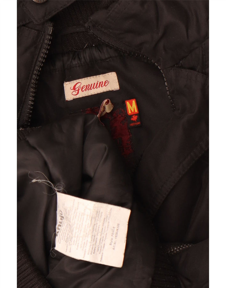 KHUJO Γυναικείο μπουφάν με κουκούλα UK 14 Μεσαίο Μαύρο Πολυεστέρα