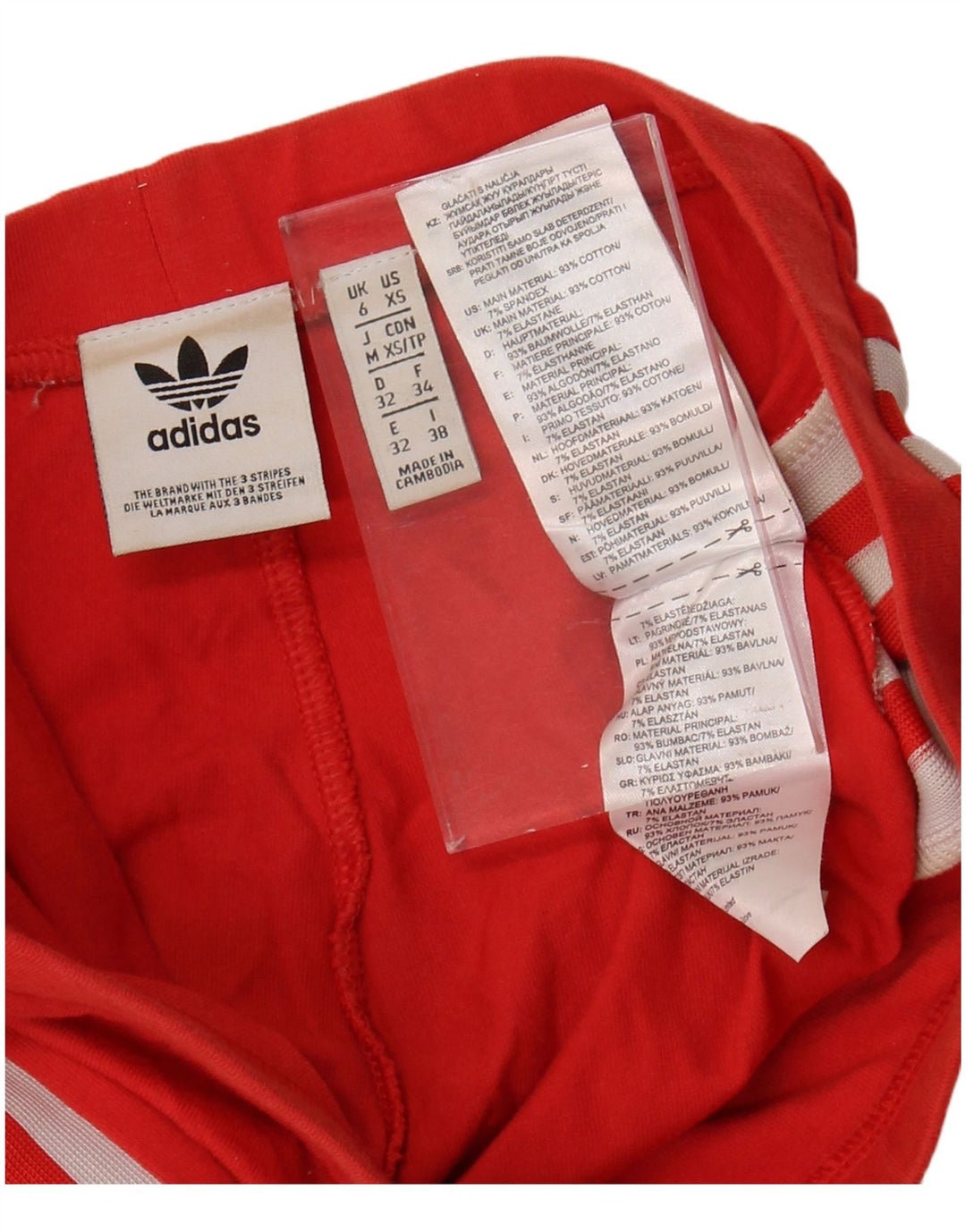 Γυναικείο κολάν ADIDAS UK 6 XS Red Cotton