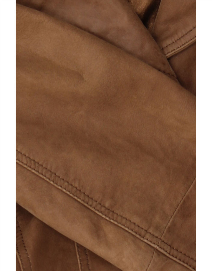 HEINE Γυναικείο Δερμάτινο Παλτό IT 38 XS Καφέ Δερμάτινο