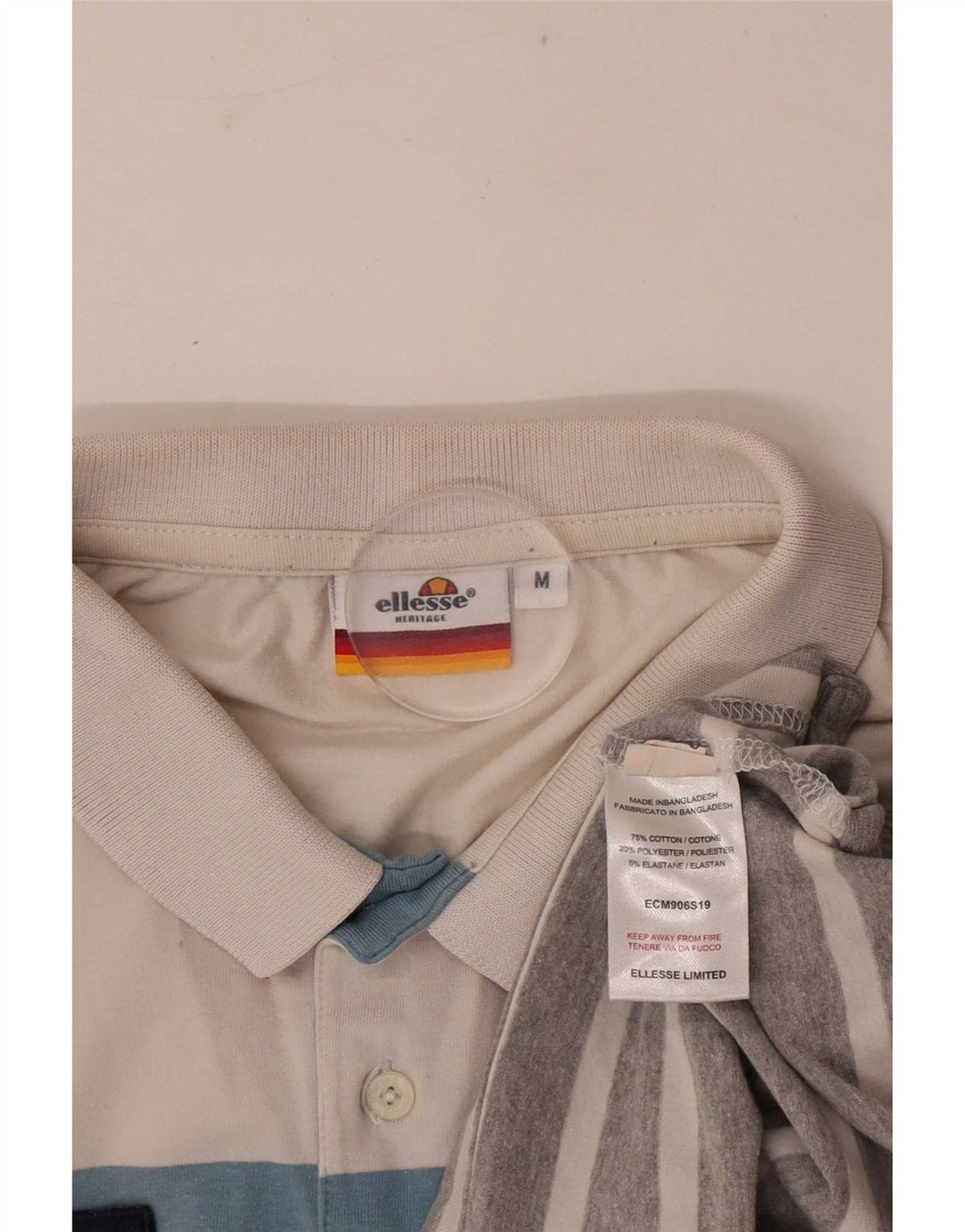 Ανδρικό πουκάμισο Polo Heritage Ellesse, μεσαίο πολύχρωμο βαμβακερό ριγέ