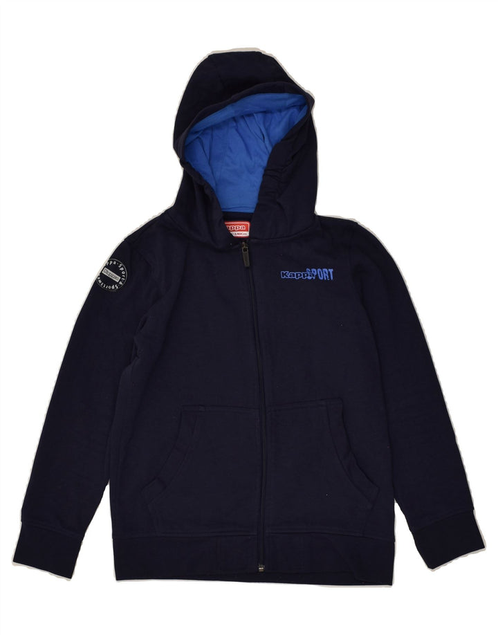 KAPPA Boys Zip Hoodie Sweater 9-10 Years Navy Blue | Vintage Kappa | Thrift | Second-Hand Kappa | Used Clothing | Messina Hembry 
