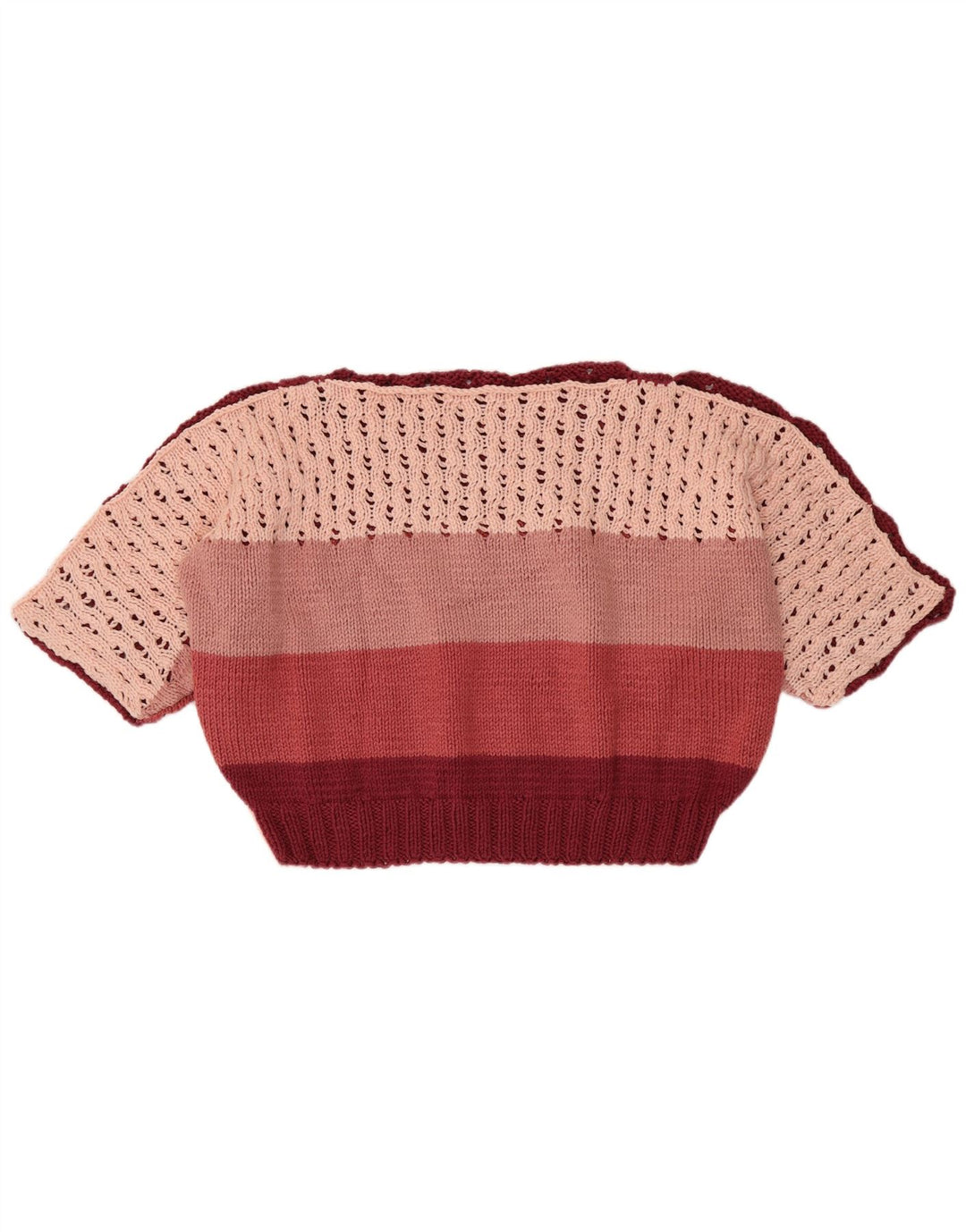 Γυναικείο πουλόβερ Vintage Crop Boat Neck Jumper UK 16 Large πολύχρωμο