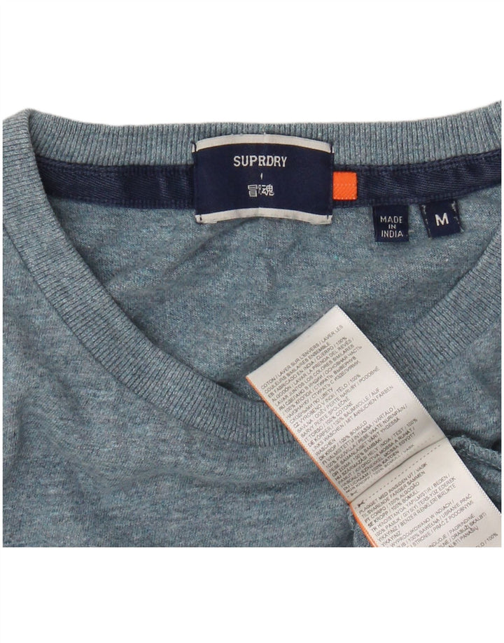 Ανδρικό μπλουζάκι SUPERDRY Τοπ μεσαίου μπλε βαμβακερό