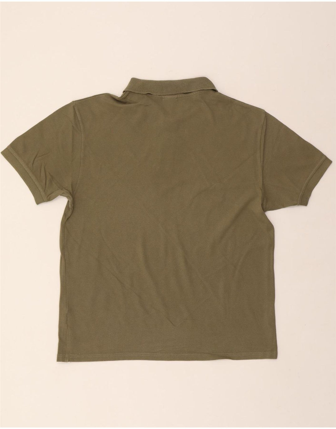 ASICS Mens Polo Shirt Large Khaki Cotton Vintage Asics and Second-Hand Asics from Messina Hembry 