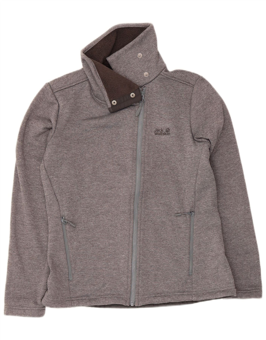 Jack Wolfskin Γυναικεία αθλητική φόρμα Top Jacket UK 14 Medium Grey Flecked