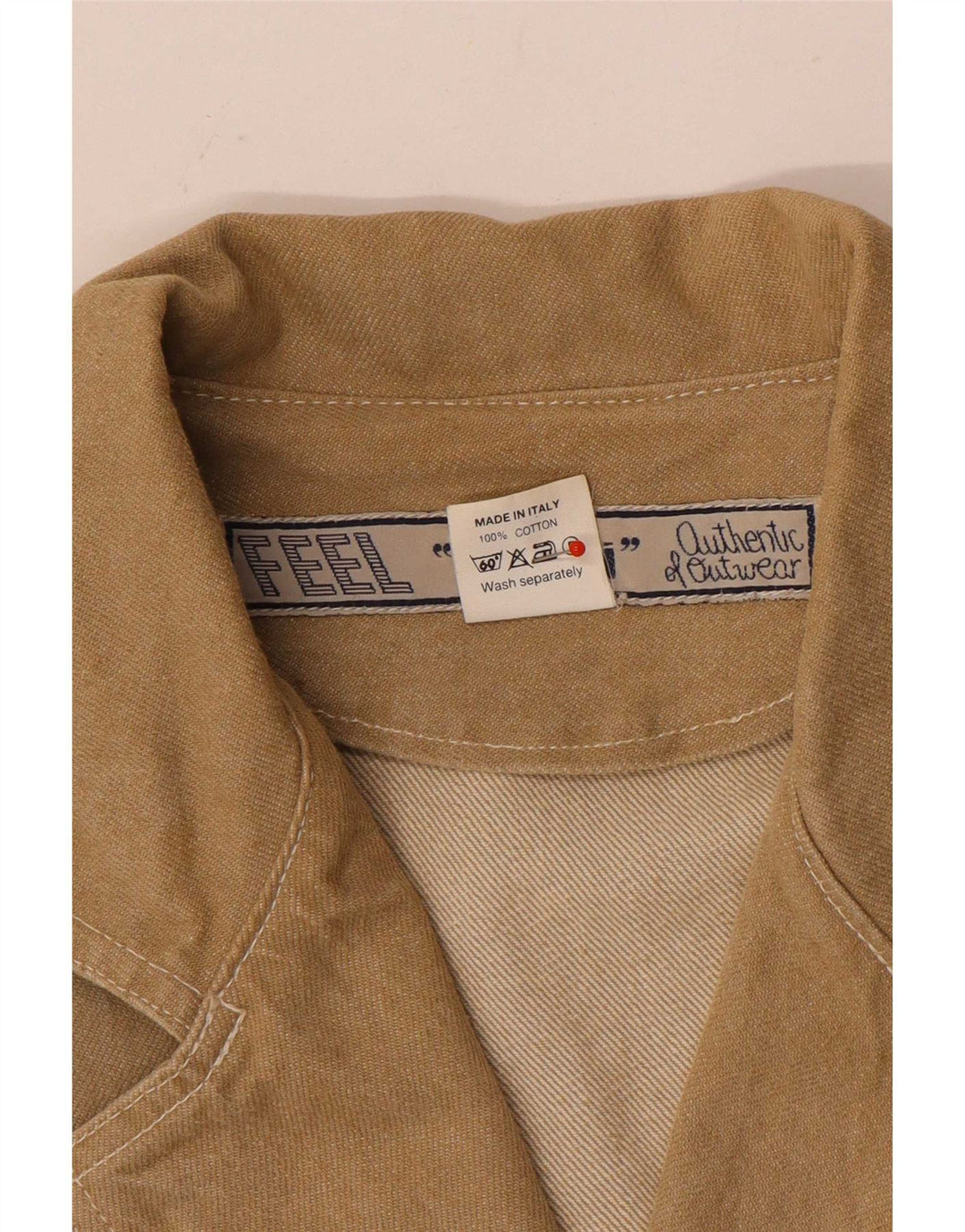Vintage Γυναικείο Crop Τζιν Μπουφάν UK 14 Μεσαίο Καφέ Βαμβακερό