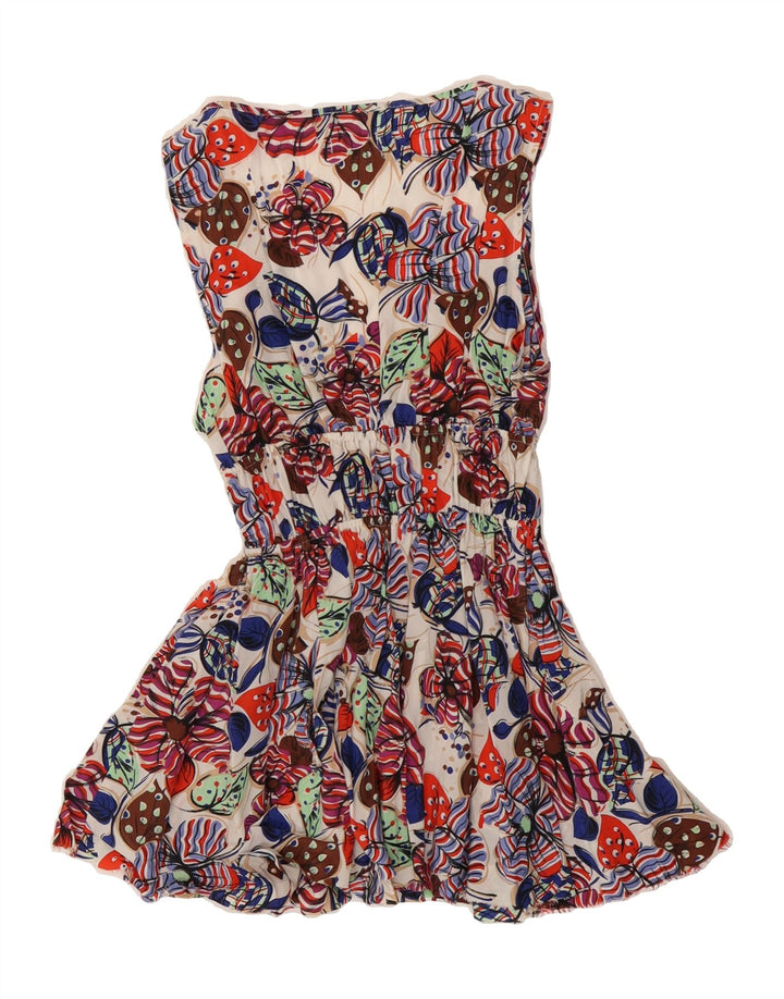 STEFANEL Womens Elastic Tunic Top Size 8 Small Multicoloured Floral Vintage Stefanel and Second-Hand Stefanel from Messina Hembry 