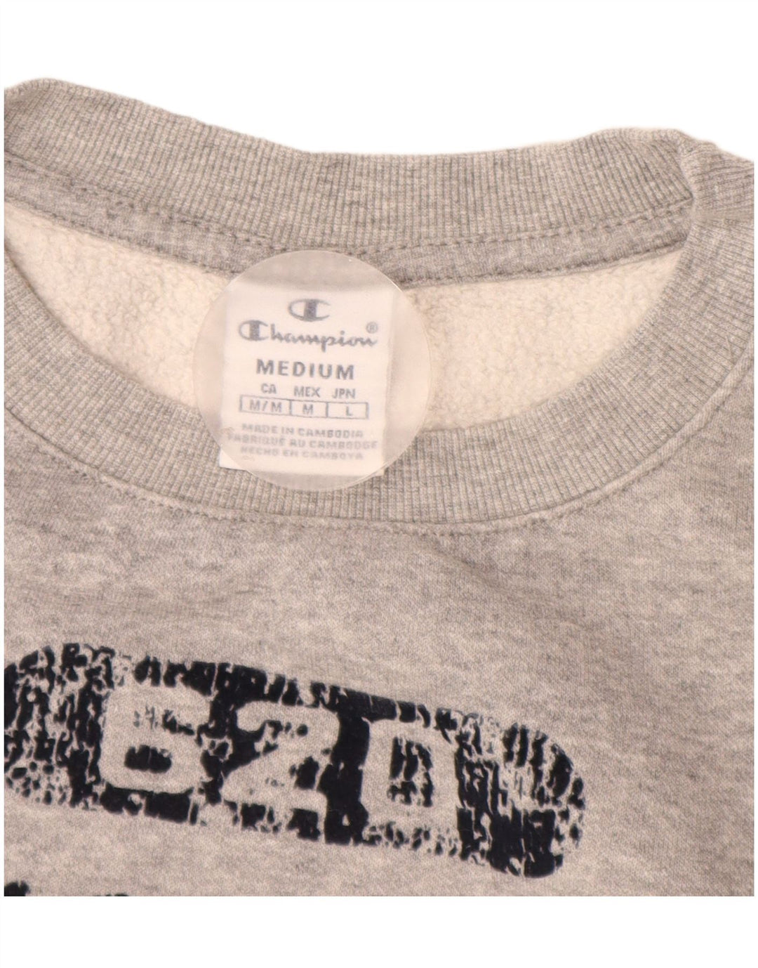 Champion Γυναικεία Γραφική Φούτερ Jumper UK 14 Medium Grey Flecked