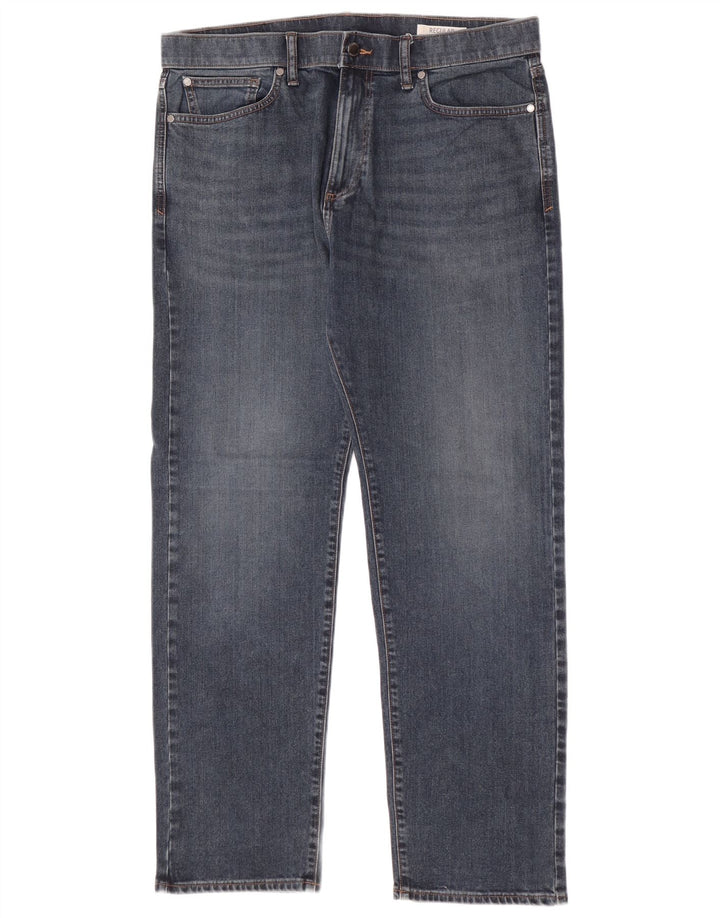 Ανδρικό τζιν ίσιο Marks & Spencer Regular Fit W36 L31 Μπλε βαμβακερό