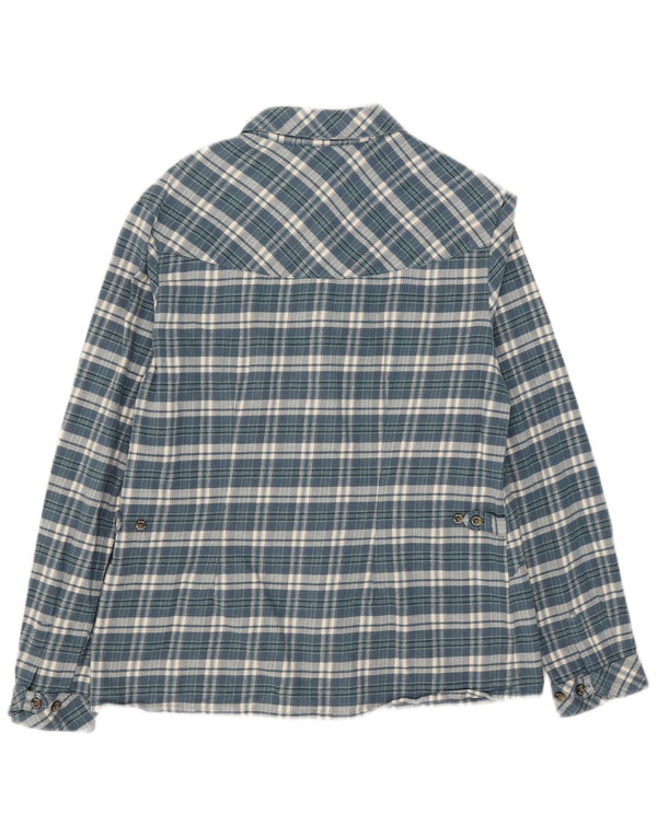 Jack Wolfskin Γυναικείο φανελένιο πουκάμισο UK 16 Large Green Check Cotton