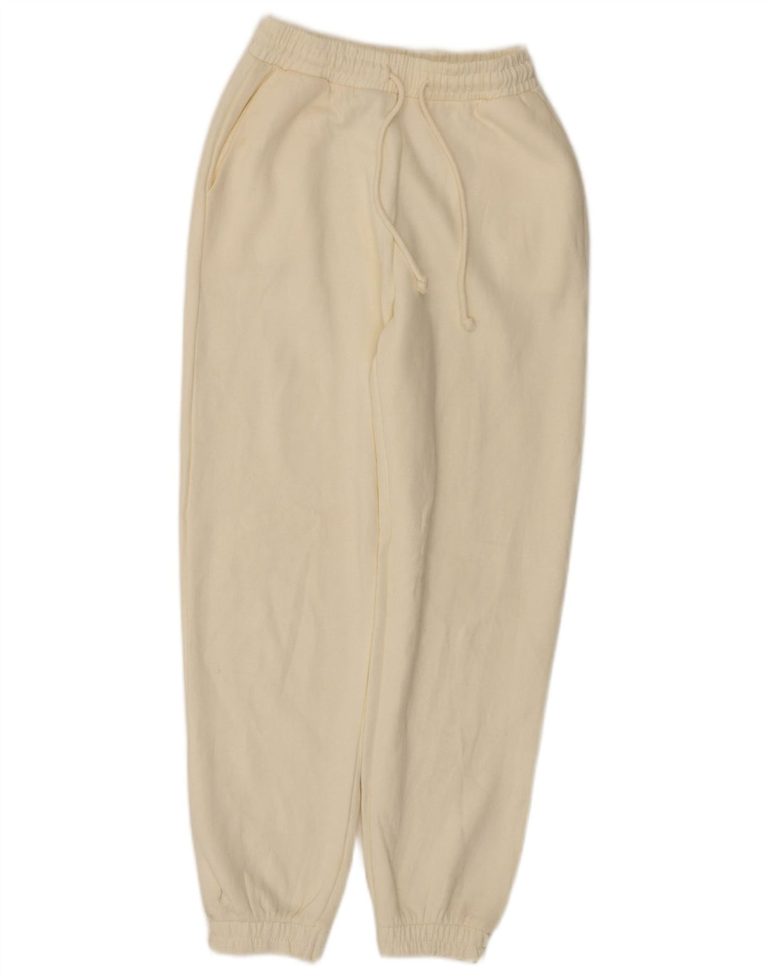 Zara Γυναικεία αθλητική φόρμα παντελόνι Joggers UK 8 Small Off White Polyester