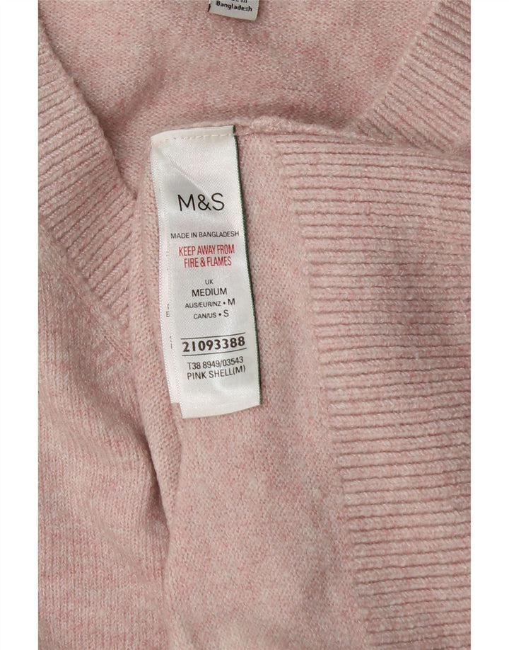 Marks & Spencer Γυναικείο πουλόβερ με λαιμόκοψη μεγάλου μεγέθους UK 14 Μεσαίο ροζ