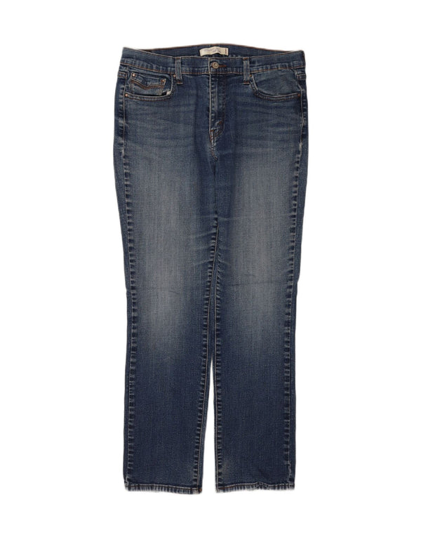 Levi's Womens 505 Straight Jeans US 12 Large W30 L30 Blue Cotton