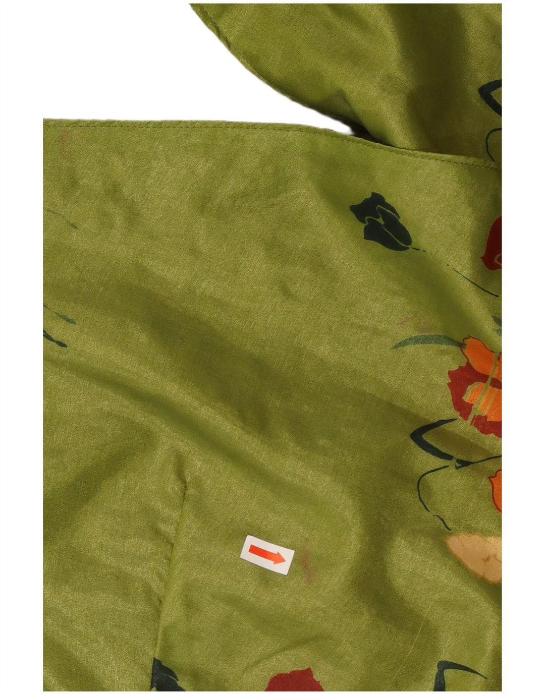 VINTAGE Γυναικείο κοντομάνικο πουκάμισο Μπλούζα UK 16 Μεγάλο Πράσινο Floral