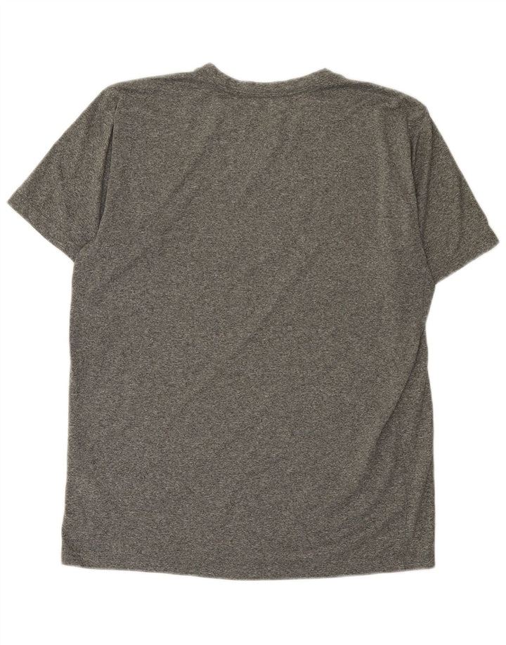 Ανδρικό γραφικό μπλουζάκι Nike Dri Fit Τοπ μεσαίου γκρι πολυεστέρας
