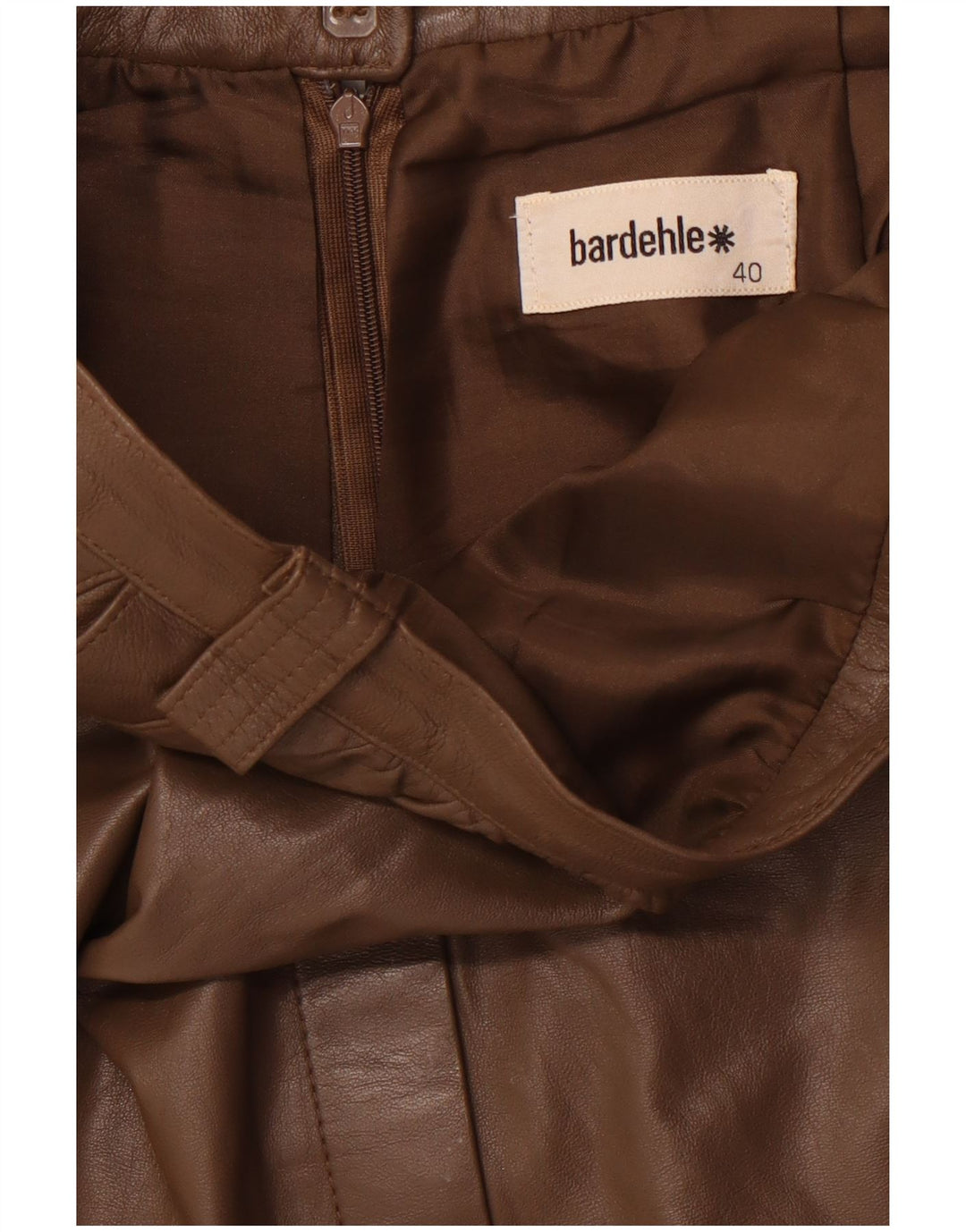 BARDEHLE Γυναικεία Δερμάτινη Φούστα EU 40 Medium W28 Καφέ