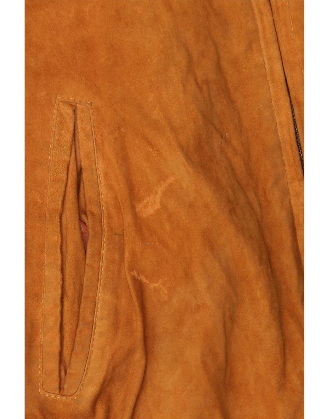 Vintage Ανδρικό Suede Bomber Jacket IT 54 2XL Καφέ Δερμάτινο