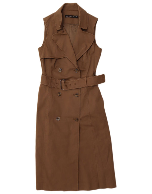 Karen Millen Γυναικείο Αμάνικο πουκάμισο με διπλό στήθος UK 8 Small Khaki