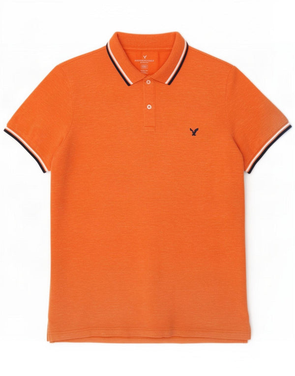 American Eagle ανδρικό μπλουζάκι πόλο Classic Fit XL Πορτοκαλί βαμβακερό